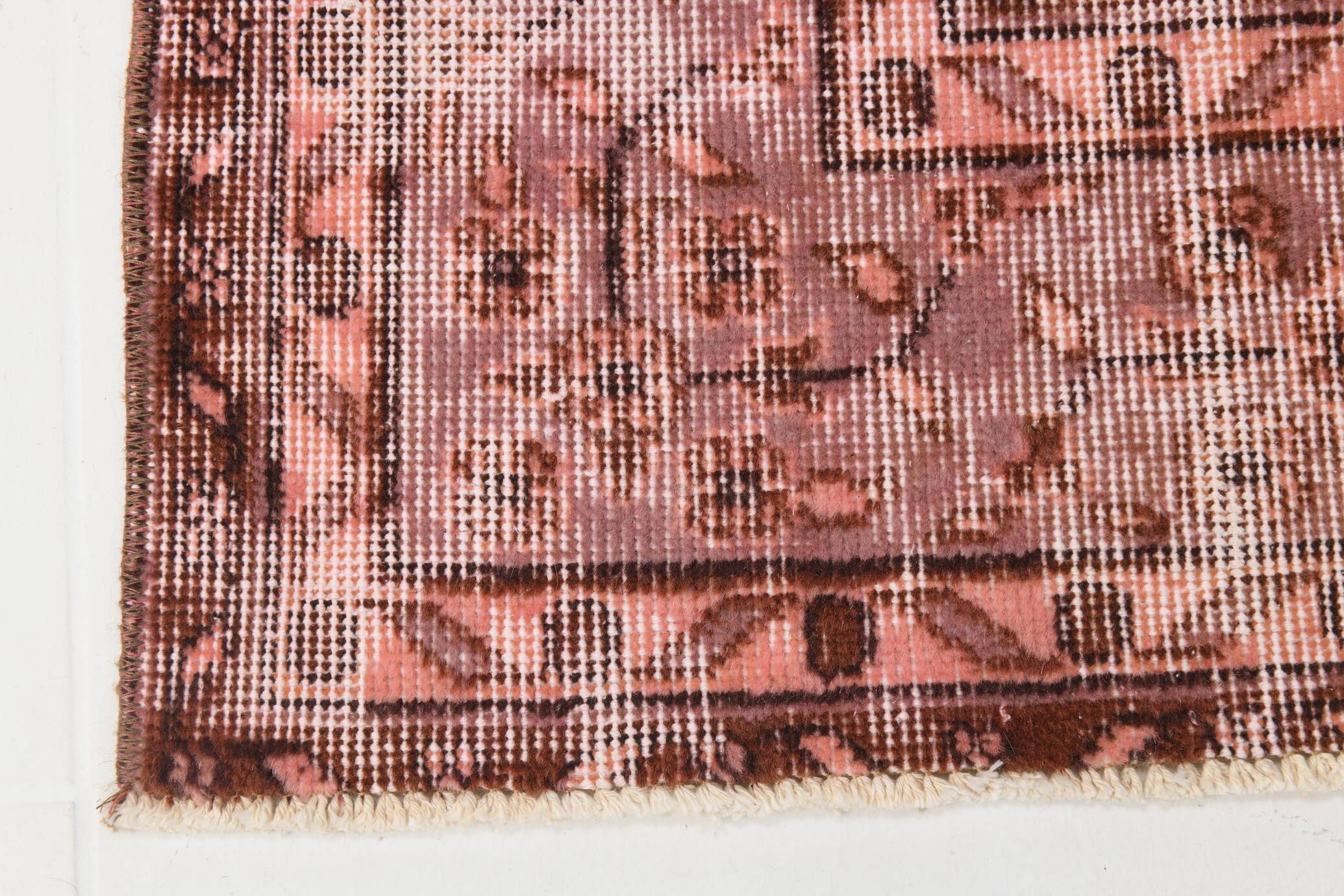 Vintage Large Pink & Red Floral Rug, 207x297Cm