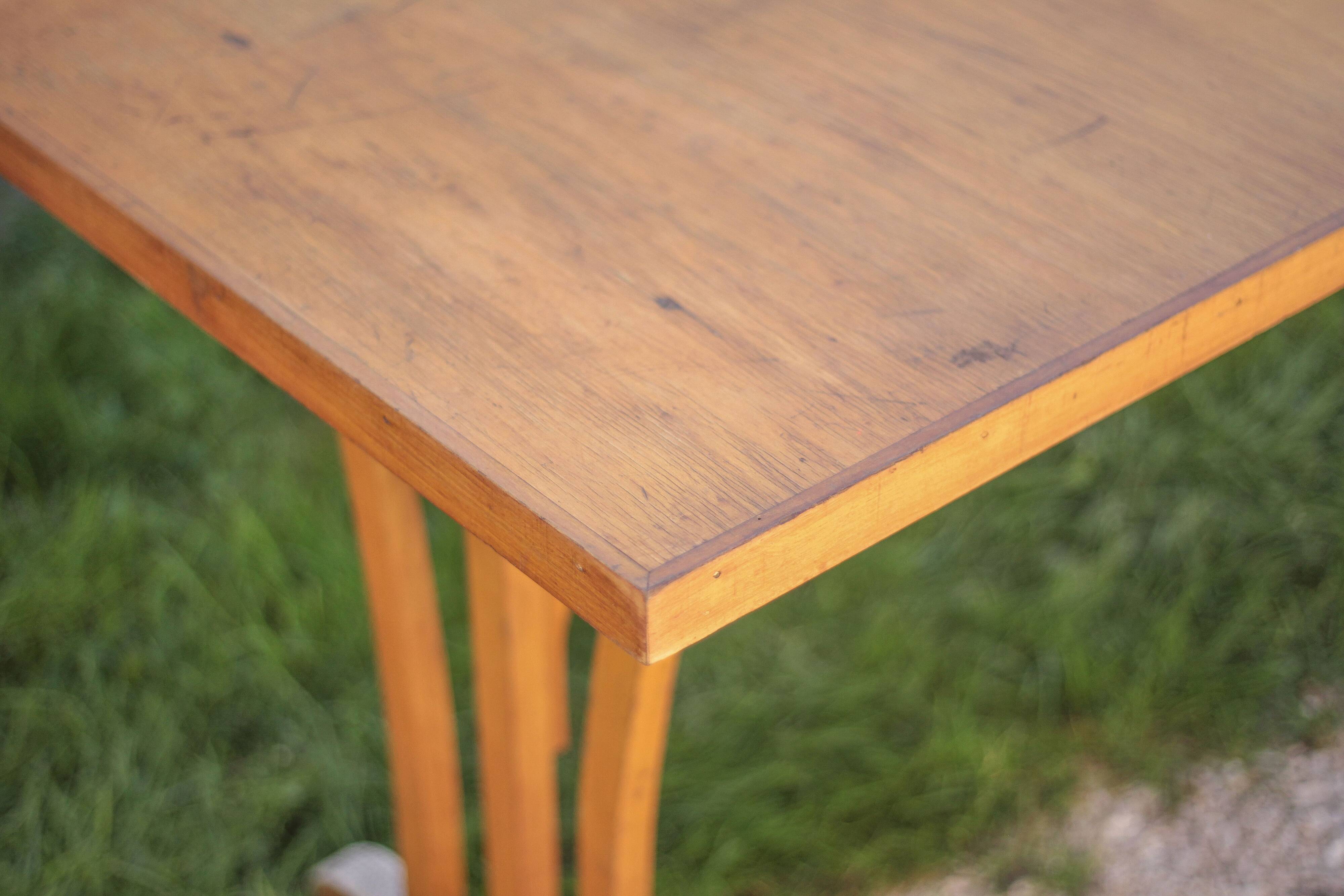 Table bois vintage, table bistrot Maison Guillaume a Bourges, table d'appoi