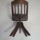 American office chair. Adjustable height 45 / 56 cm. Marked Rüegg Naegeli (Swiss)