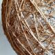 Abat-jour boule vintage ficelle naturelle et osier à suspendre