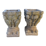 Pair of stone planters, 1930, 60x30cm