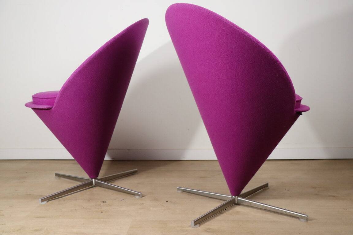 Pair of Verner Panton “Cone Chair” model chairs, Vitra edition