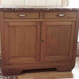 Art Deco sideboard Solid blond oak Width 120 cm