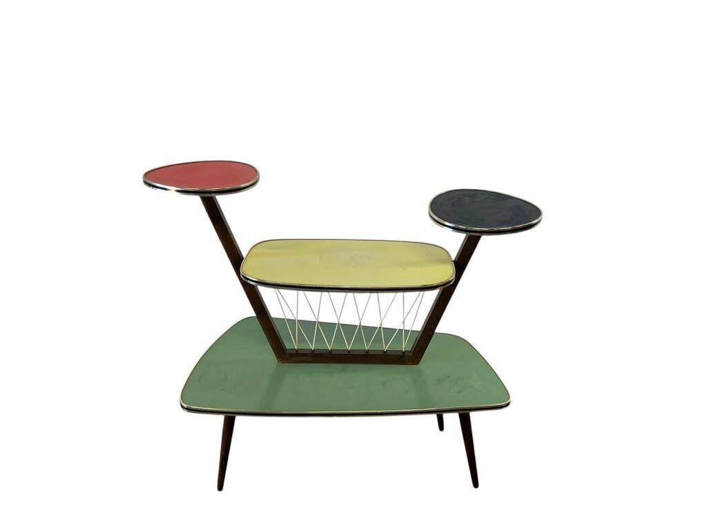 Vintage rockabilly side table/plant table in 4 colours.
