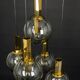 Grand cascading chandelier design with smoked glass by Cosack, Germany, 1970s.
