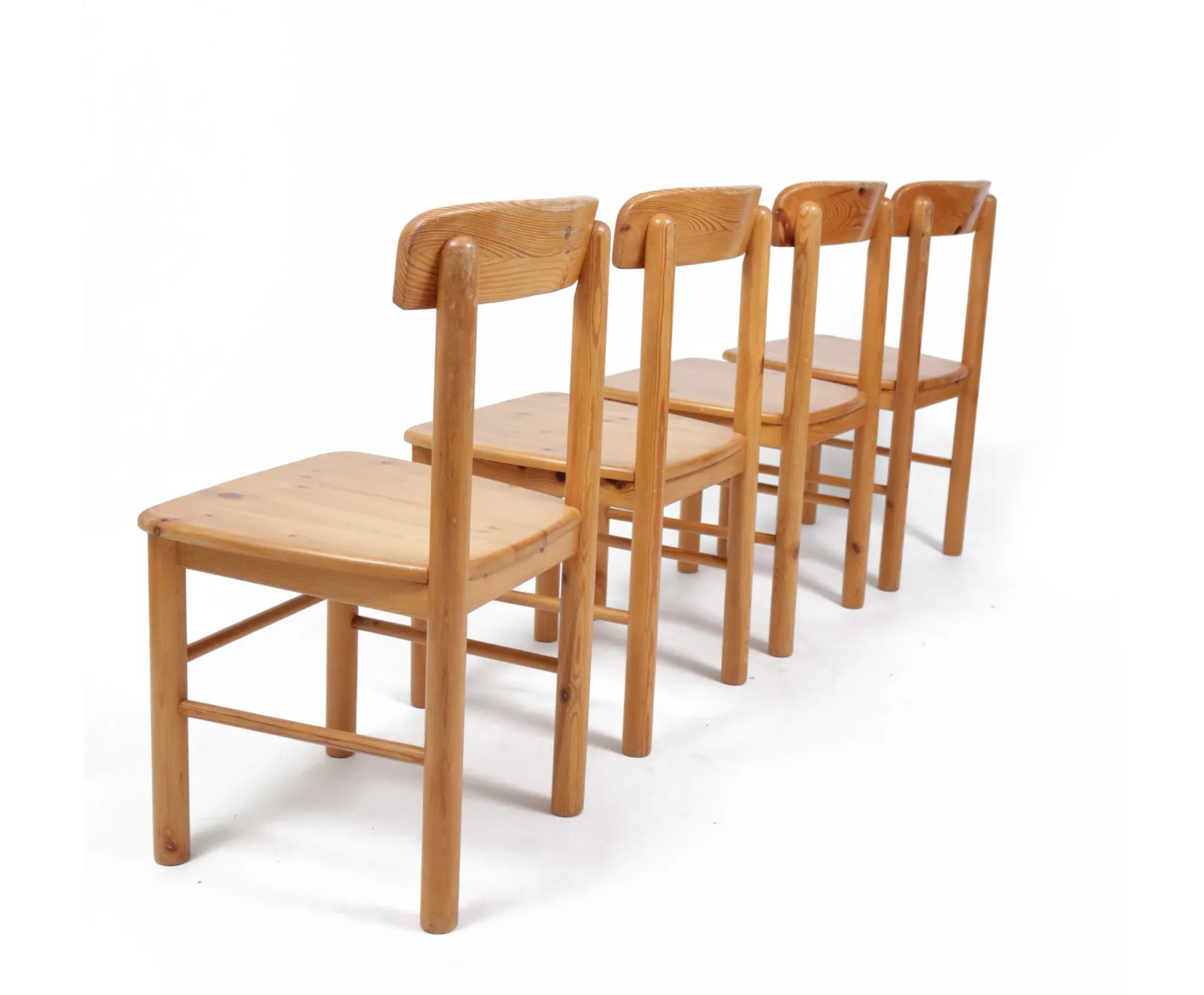 Set of 4 Danish pine chairs in Rainer Daumiller style – circa 1975