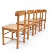 Set of 4 Danish pine chairs in Rainer Daumiller style – circa 1975