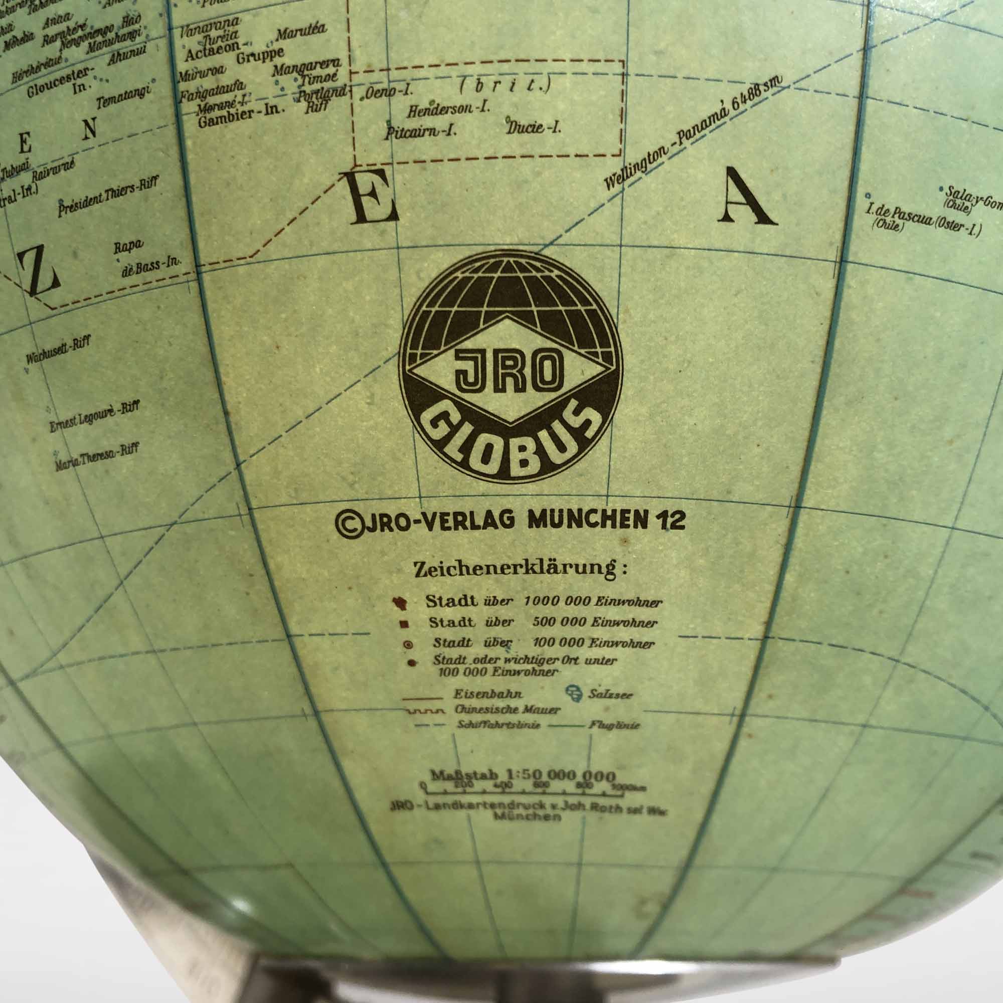 Globe en verre vintage de JRO-Verlag