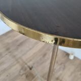 Old tripod pedestal table formica and brass 50s