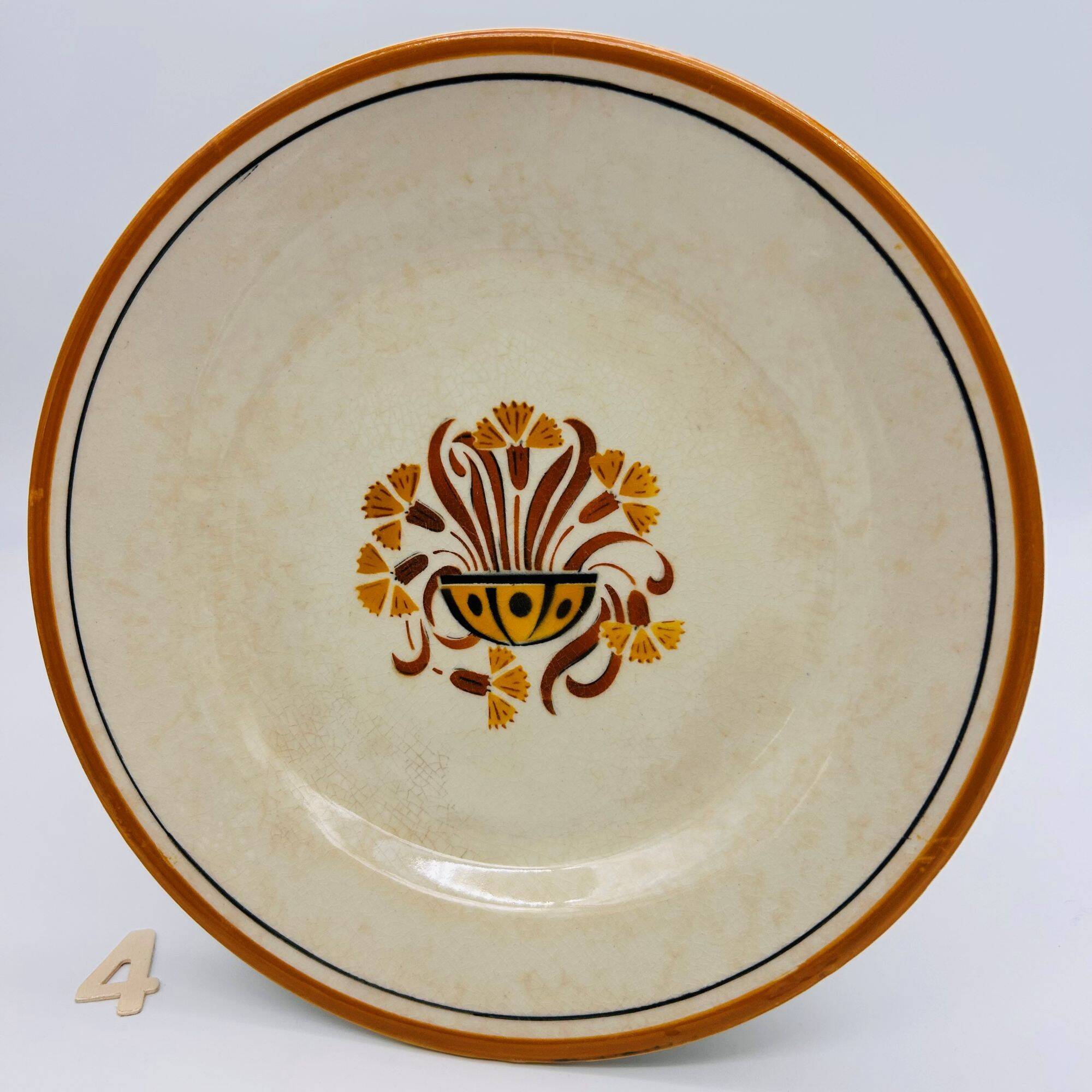 6 Flat Plates, Creil and Montereau – Eyelet model.