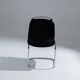 Chaise en velours noir, Gastone Rinaldi, 1970s