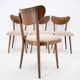 Ensemble de quatre chaises de salle à manger en hêtre restaurées des années 1950, Tchécoslovaquie