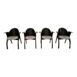 Set of 4 Pascal Mourgue armchairs, Galateo model, Scarabat edition, 1980