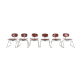 Lot de six chaises Beaubourg conçues par Michel Cadesin et Georges Laurent pour le Centre Pompidou