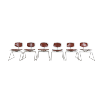 Set of six Beaubourg chairs designed by Michel Cadesin and Georges Laurent for the Centre Pompidou