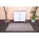 Tapis de couloir kilim turc vintage en laine et coton rose noué à la main