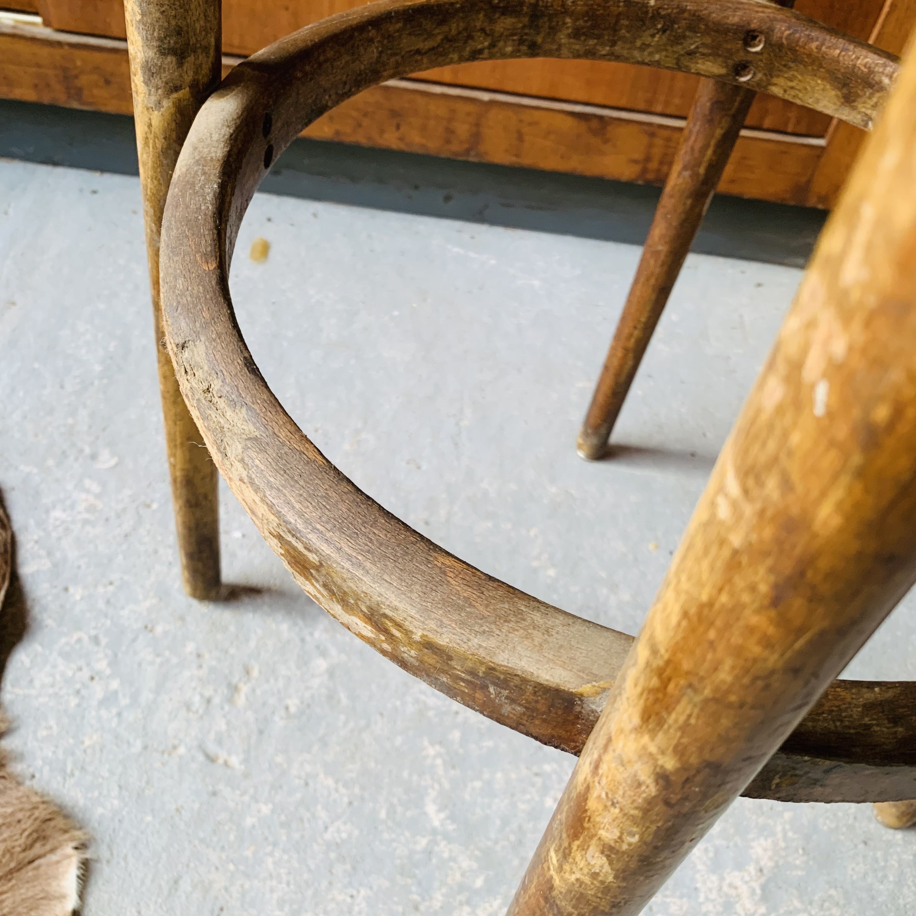 Curved high stool