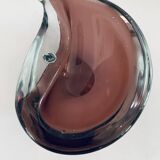 Vintage ashtray, Murano Sommerso, with pestle and label, circa 1960s