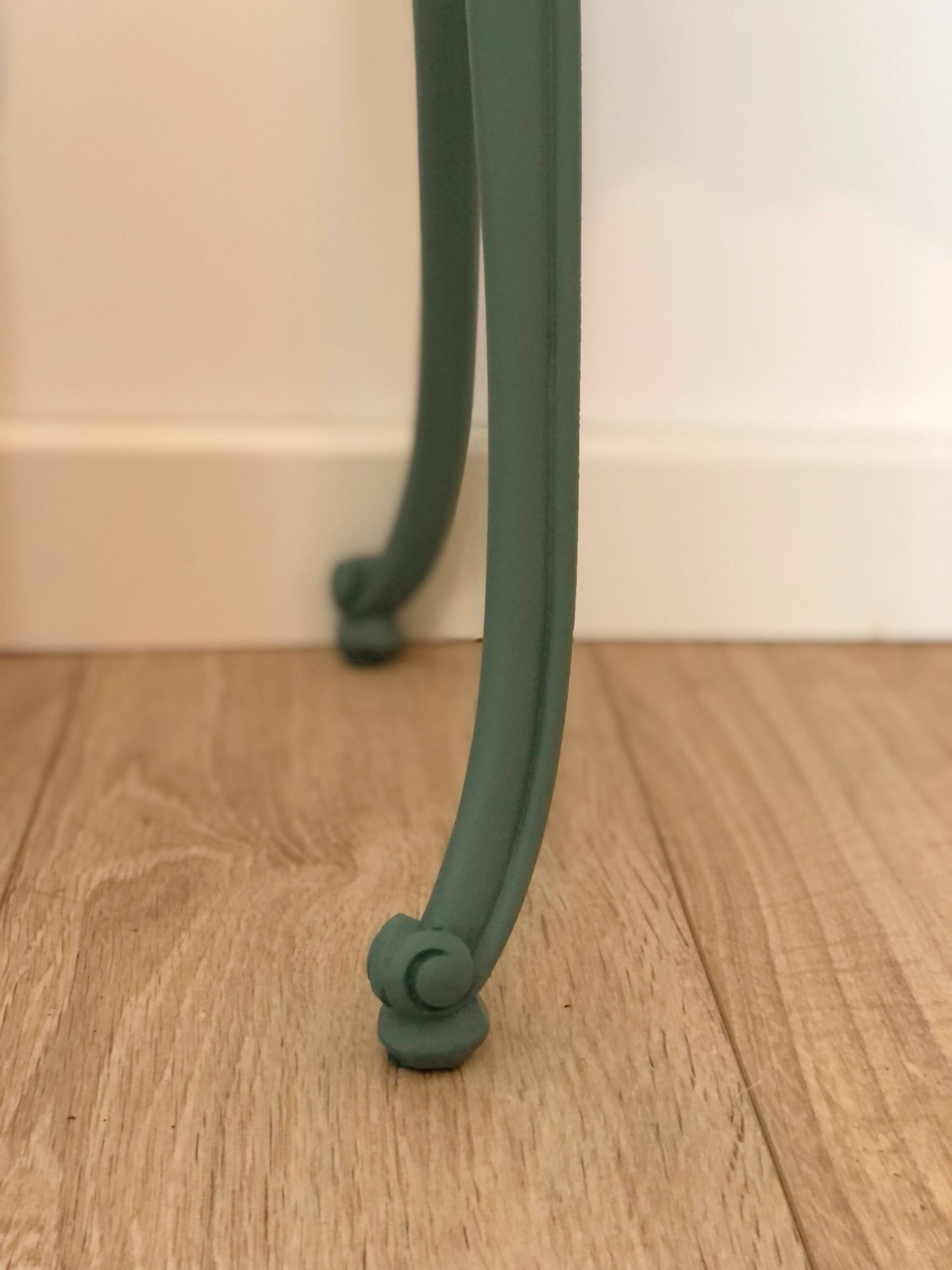 Louis XV style bedside table in celadon green