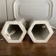 Paire de lampes Hollywood Regency en céramique imitation bambou XXe