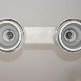 Ceiling lamp indus 2 large spots with a lampshade reflector aluminum