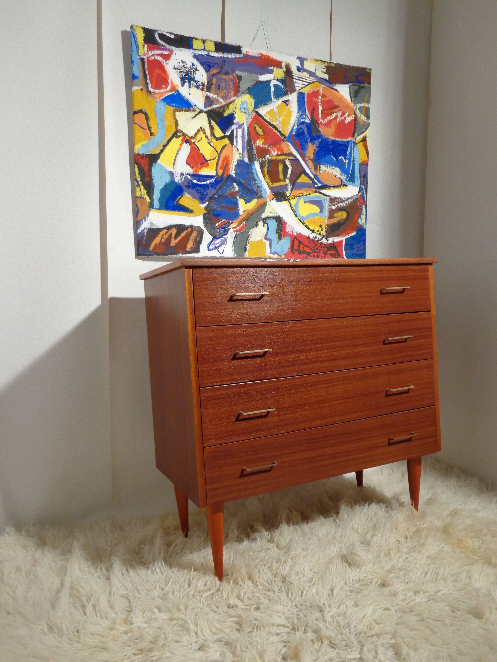 Chest of drawers vintage 60s teak