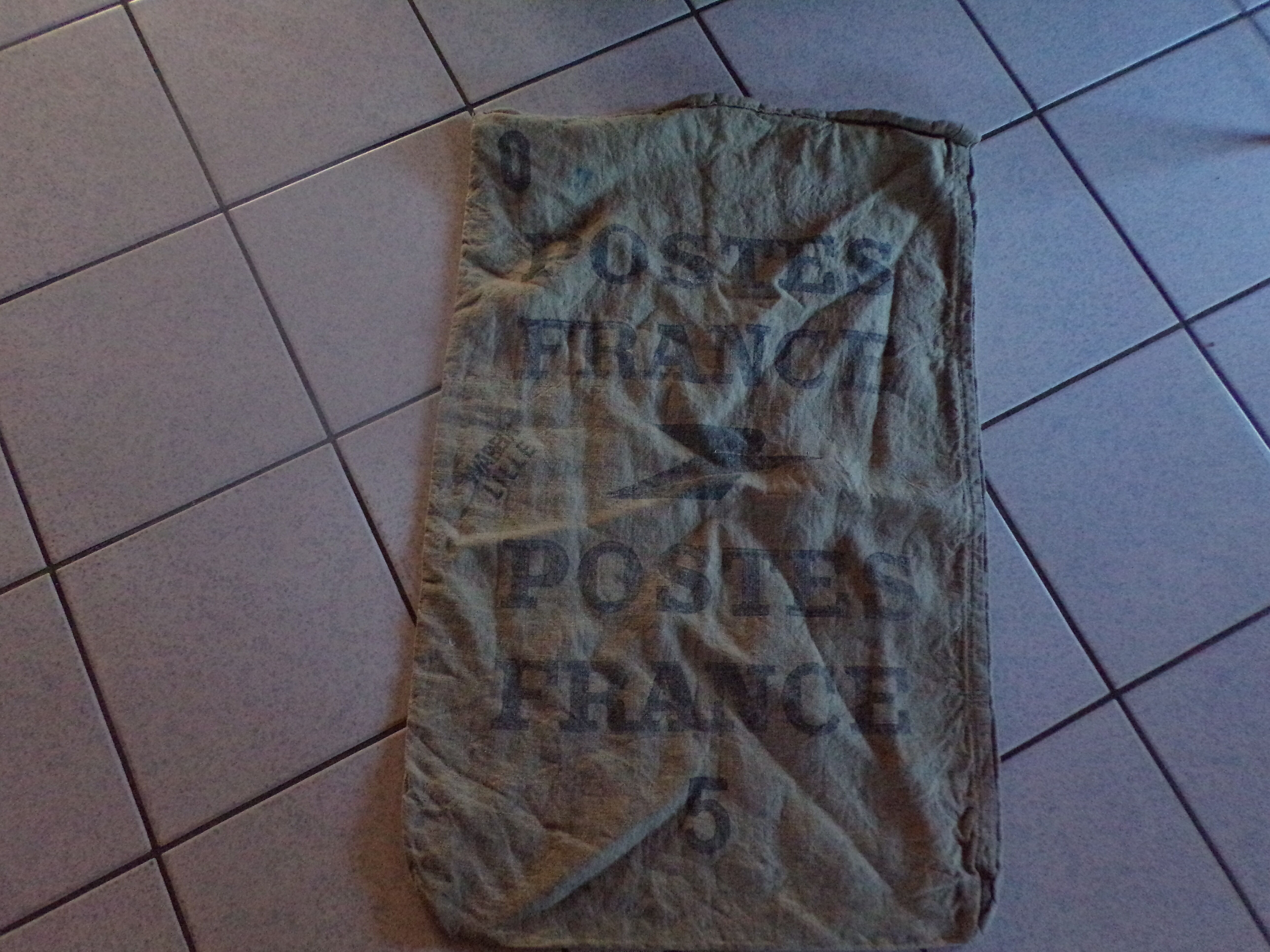 Burlap postal bag