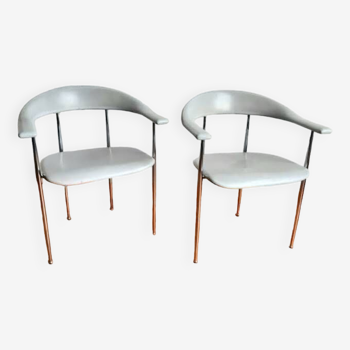 Pair of P40 Vegni and Gualtierotti chairs, 1980