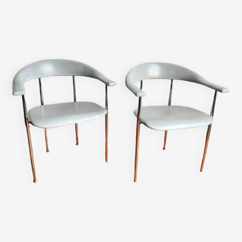 Paire de chaises P40 Vegni et Gualtierotti, 1980