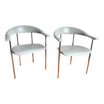 Pair of P40 Vegni and Gualtierotti chairs, 1980