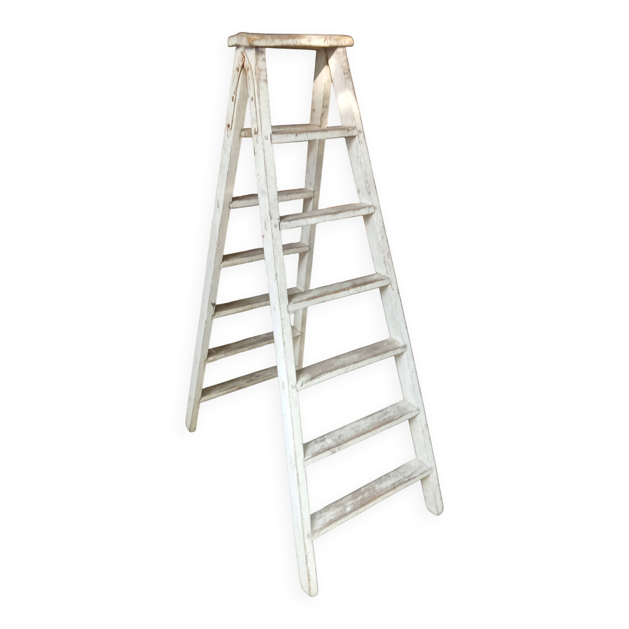 Wooden step stool.