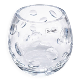 Crystal vase signed Christofle – Bubbled model – 16 cm – Perfect condition