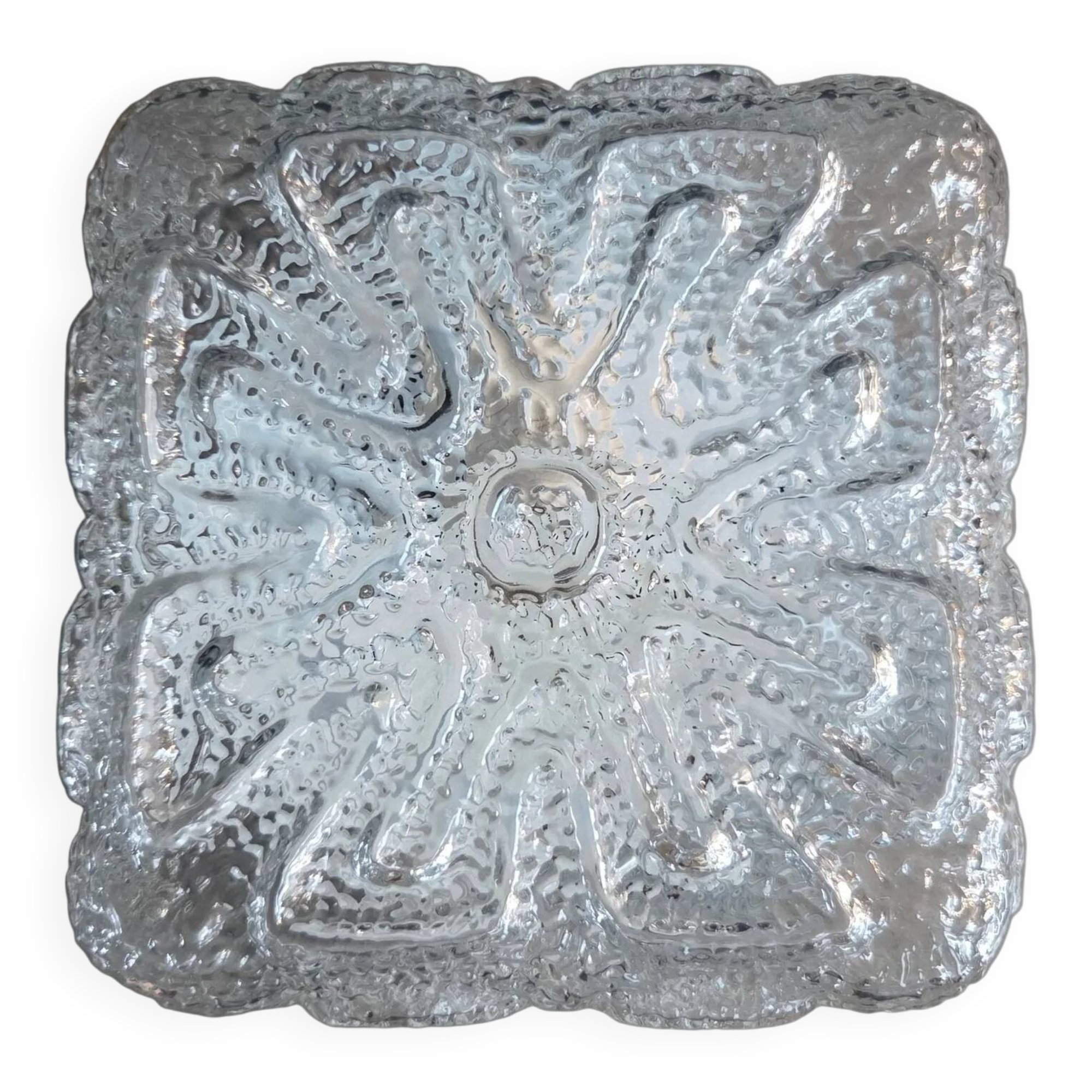 Plafonnier ou applique en verre moulé