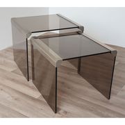 Set of 2 glass trundle tables by Gallotti and Radice 1970