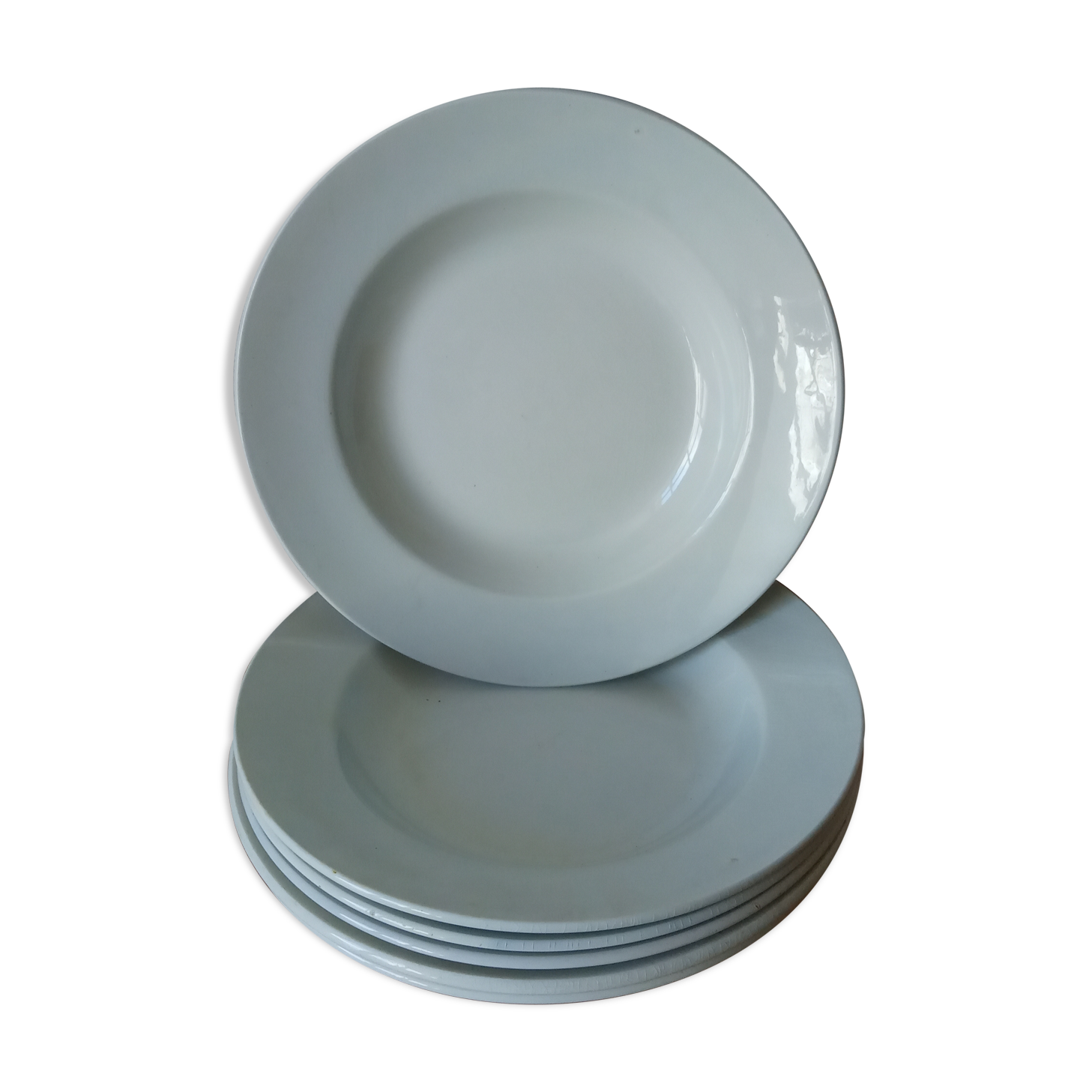 Six hollow plates of St Amand