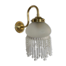 Vintage brass gooseneck wall lamp