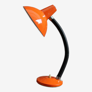Lampe de bureau Aluminor orange 70's