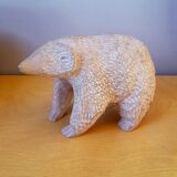 Stone bear sculpture, folk art