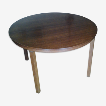 Table scandinave ronde en palissandre Roche Bobois - années 60