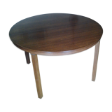 Round Scandinavian table in rosewood Roche Bobois 60s