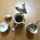 3-piece tea/coffee service in silver-plated metal by silversmith François Frionnet