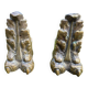 2 bronze claw-foot furniture ornaments Art Nouveau