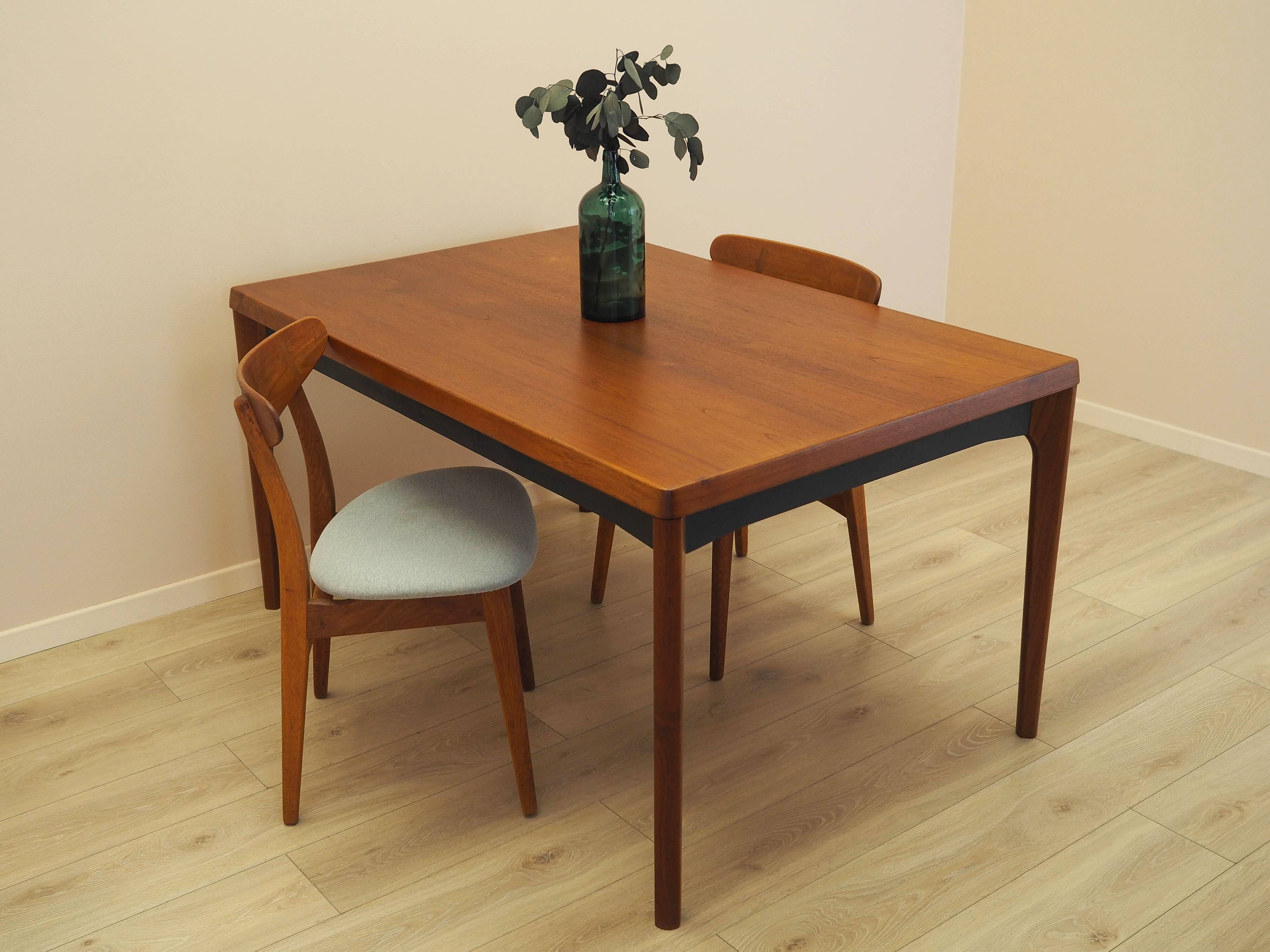 Teak extending dining table Henning Kjærnulf, Vejle, 1960s