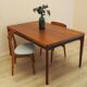 Teak extending dining table Henning Kjærnulf, Vejle, 1960s