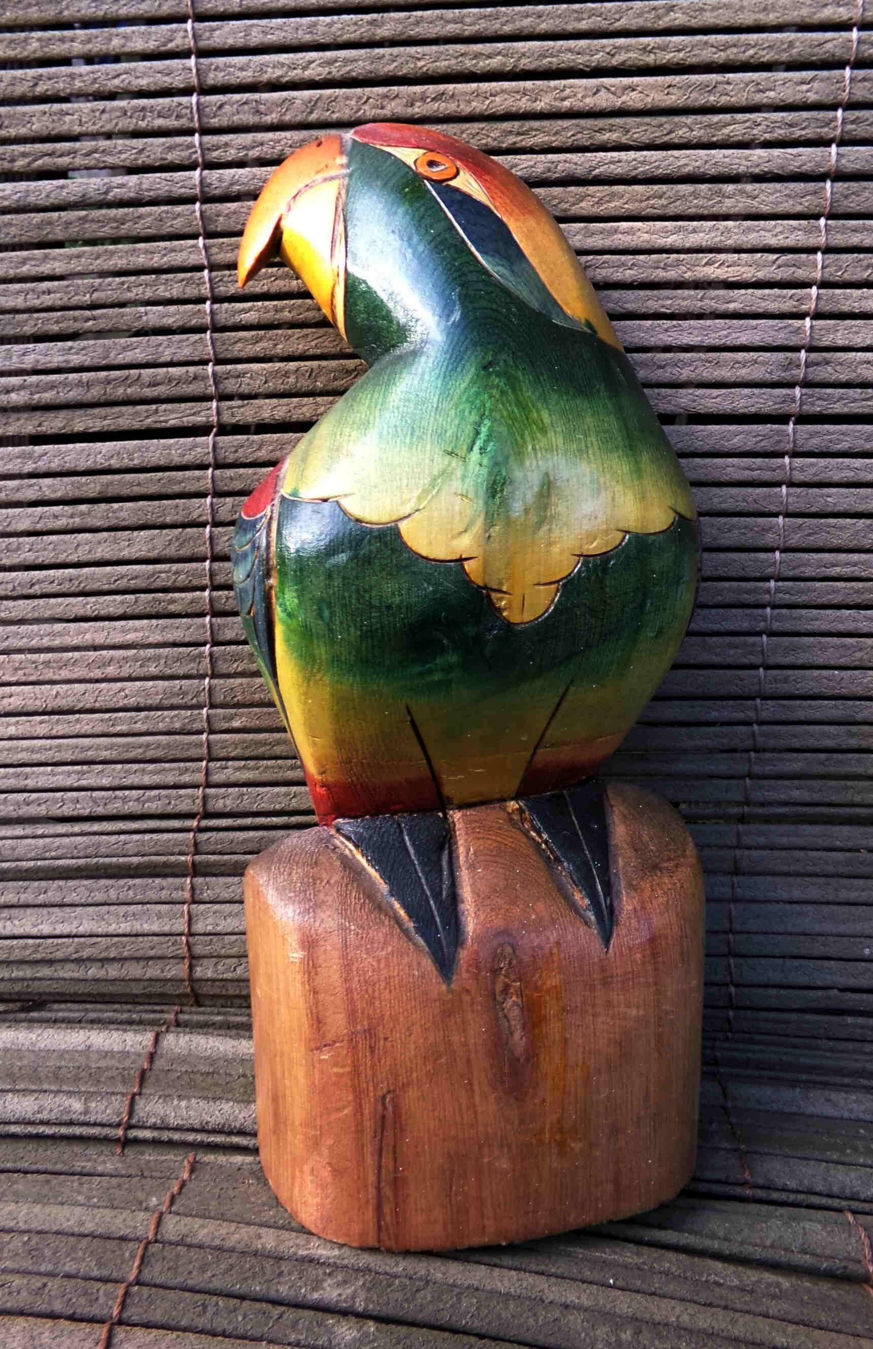 wooden parrot
