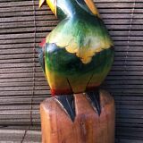 wooden parrot