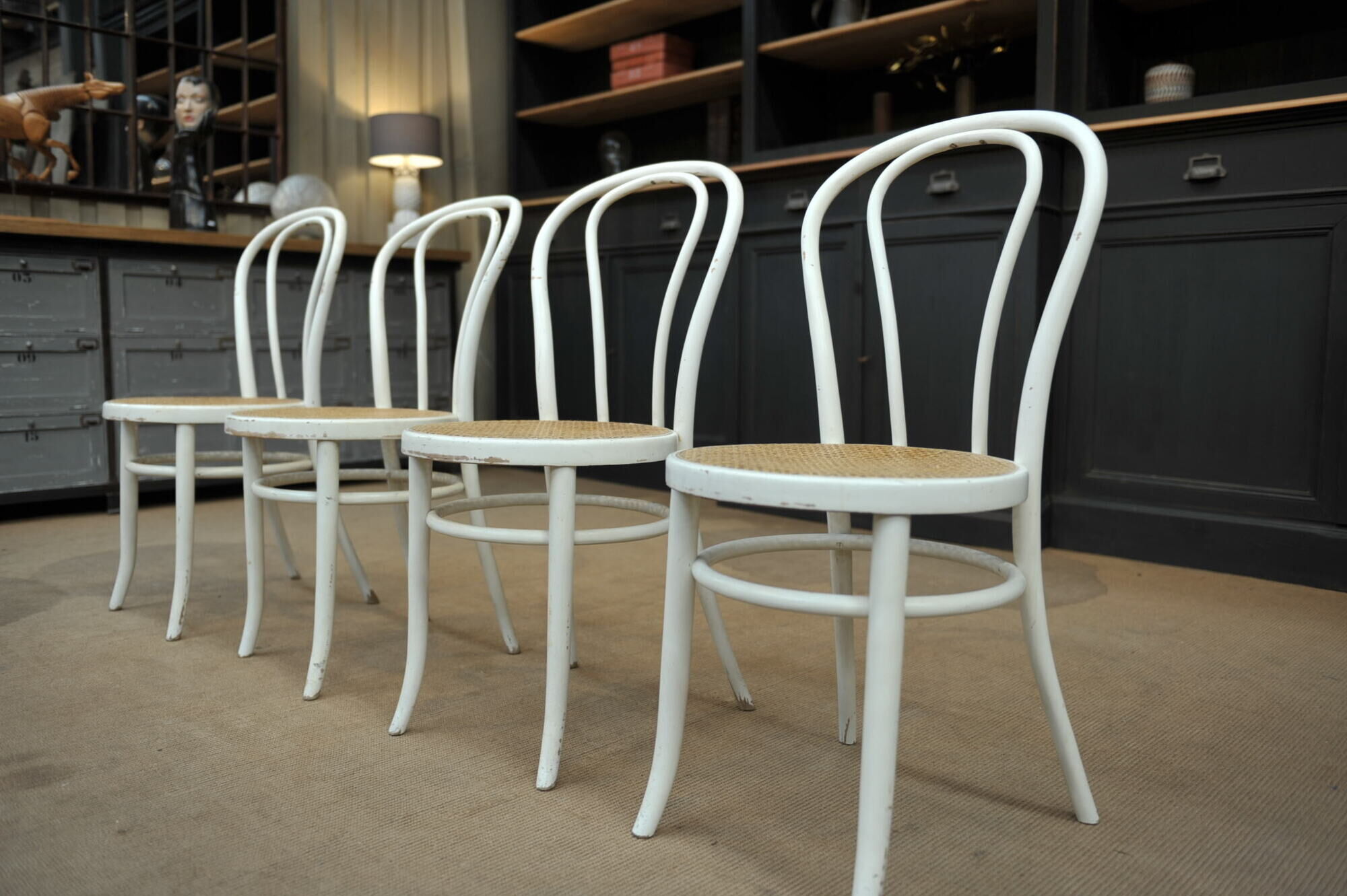 Set of 4 old cannes chairs, 1950s