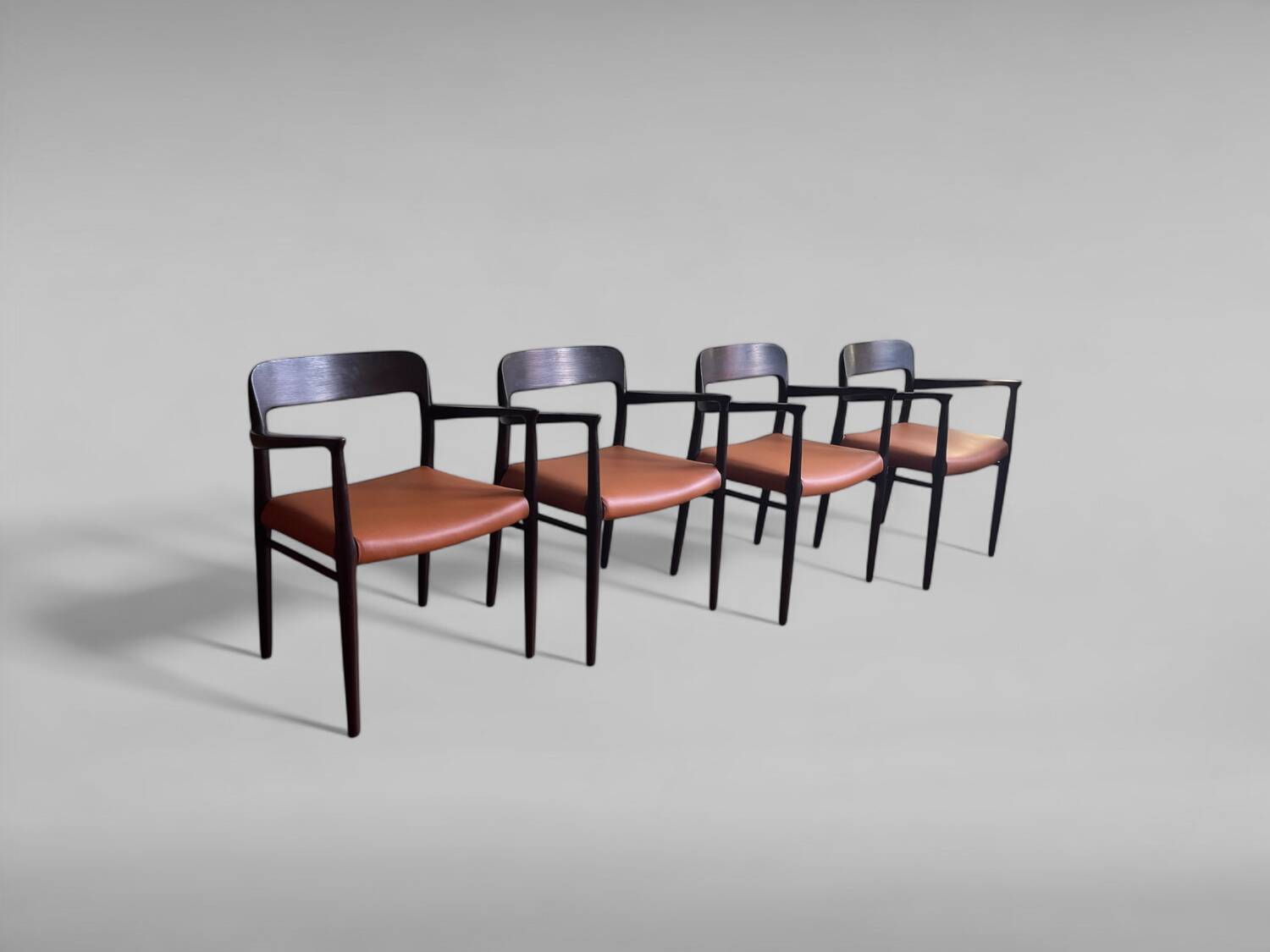 Danish Armlehnenstühle Modell 56 Von Niels O. Møller, 4er Set