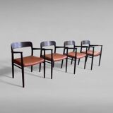 Danish Armlehnenstühle Modell 56 Von Niels O. Møller, 4er Set