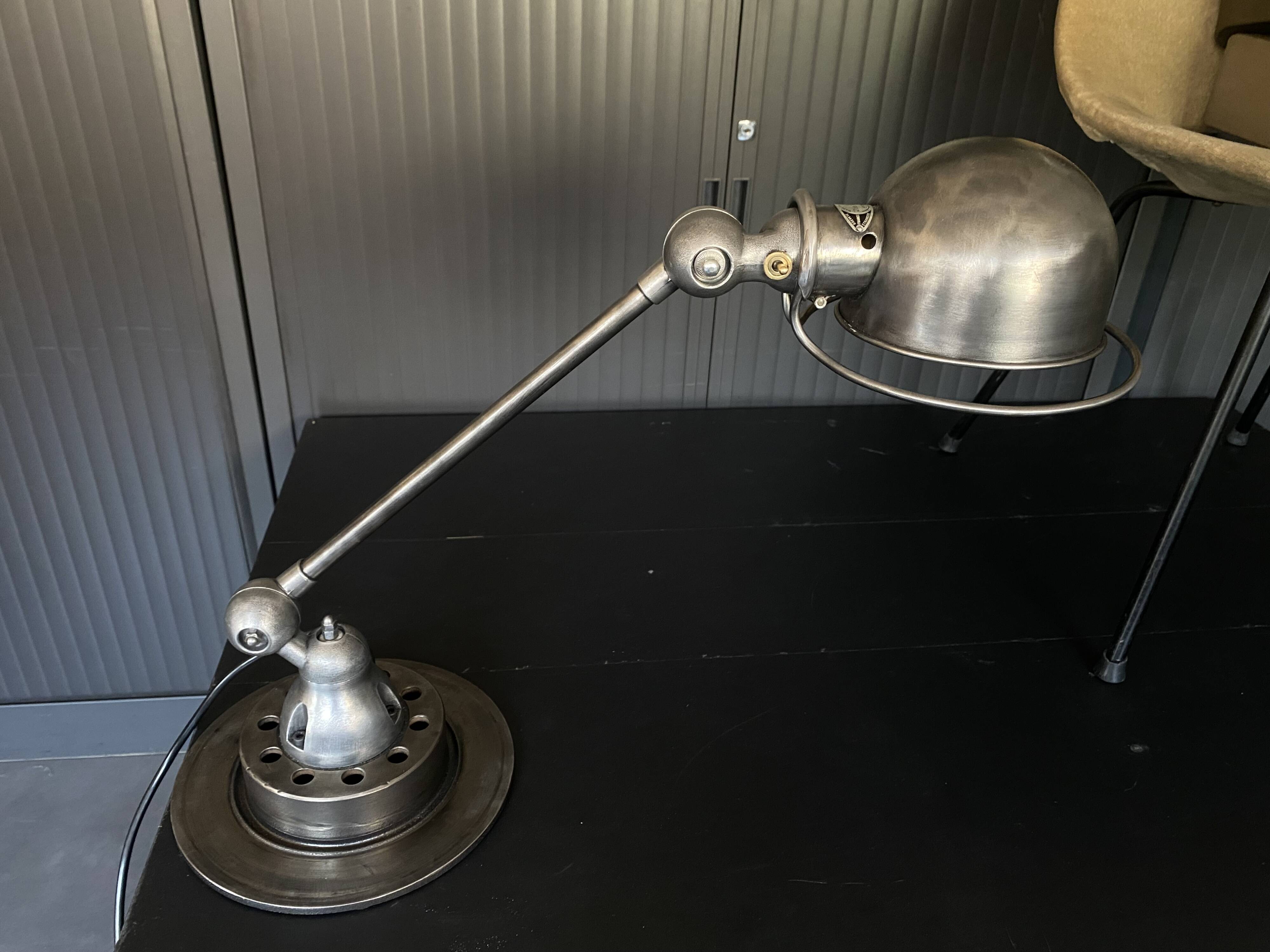 Lampe jieldé 1 bras patine graphite industriel vintage